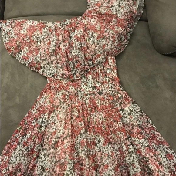 GIAMBATTISTA Valli x H&M One-Shoulder Floral Dress NWT - Picture 5 of 11